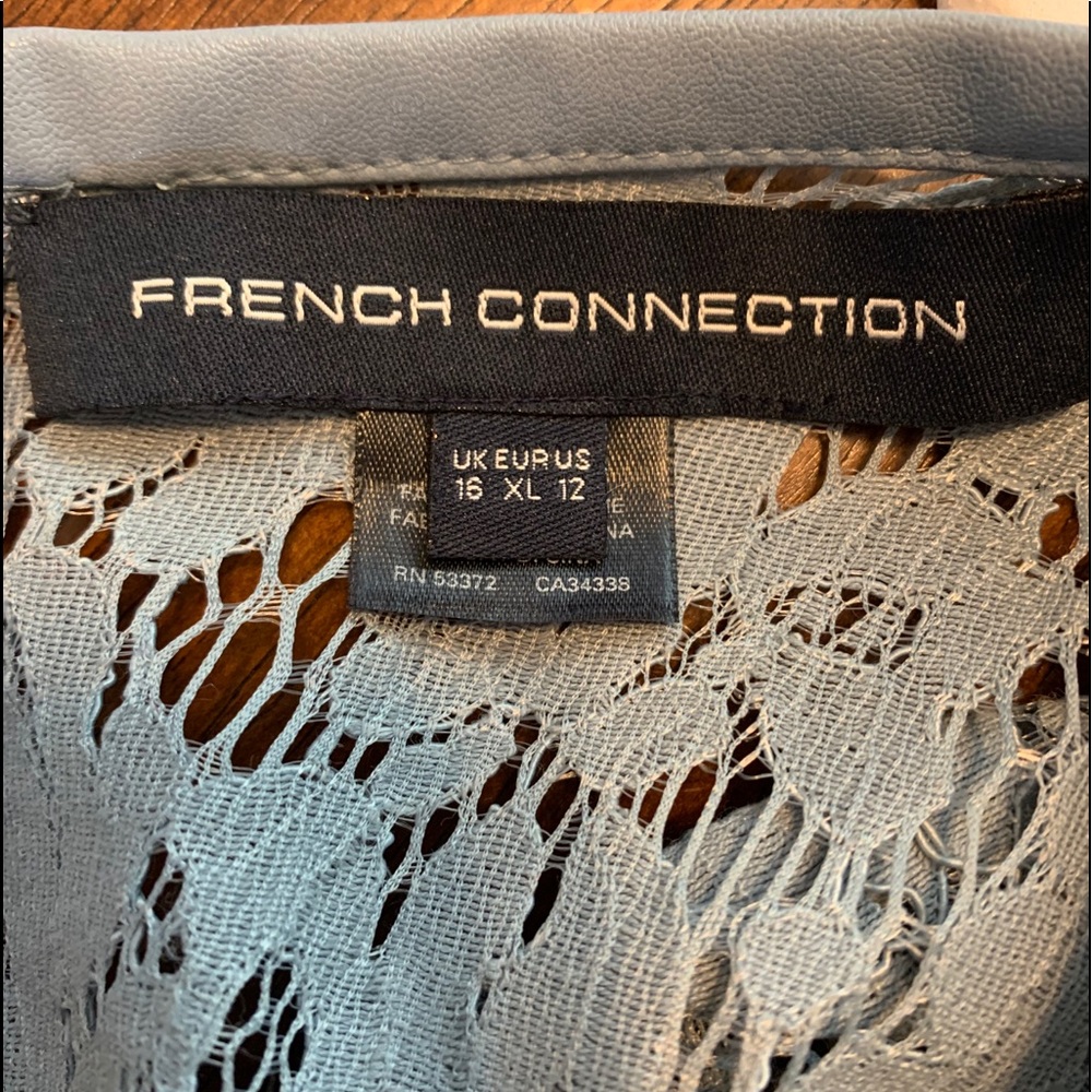 FRENCH CONNECTION Lace Dress Blue 12 - Picture 4 of 6